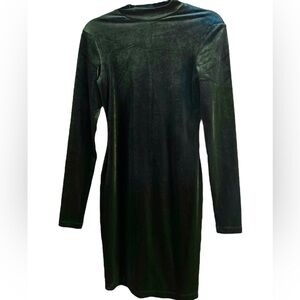 H&M Green Velvet mini dress